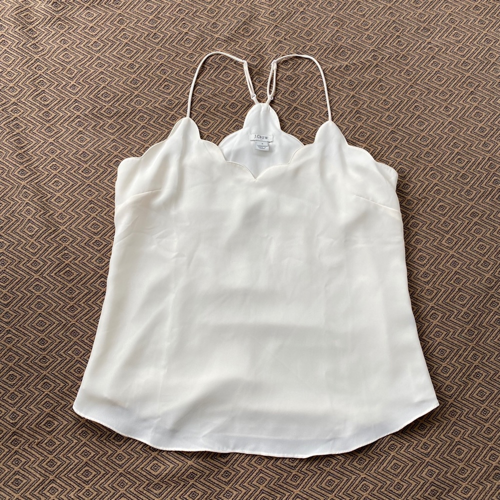 J Crew Scalloped Tank Top